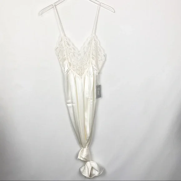 2pc Morgan Taylor Vintage Silky Satin Robe+Gown Set Maxi Small NWT - Picture 9 of 9